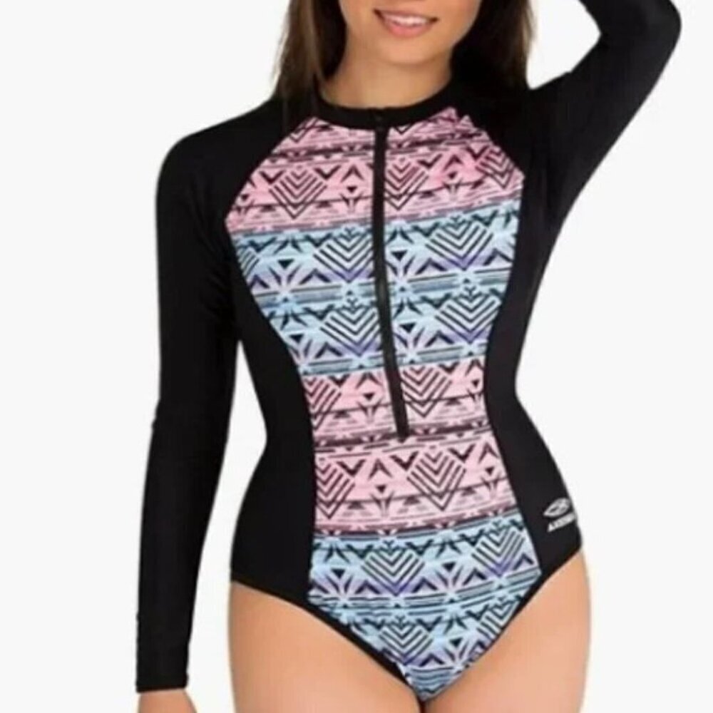 NEW RASHGUARD  ONE PIECE SWIMSUIT UPF 50+ SUN PROTECTION  LONG SLEEVE